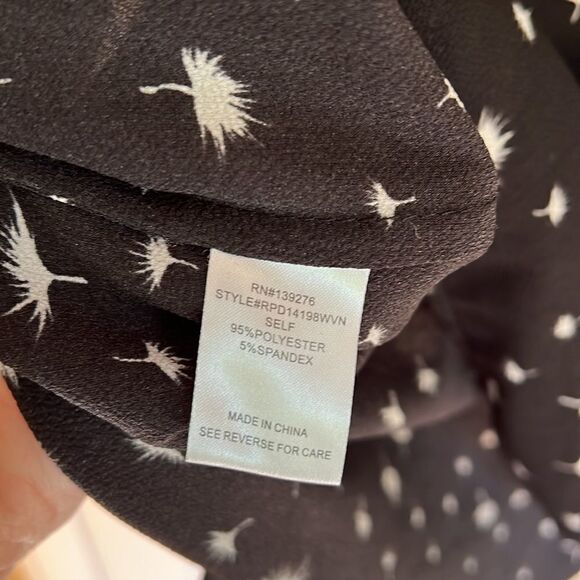 Daniel Rainn Black 3/4 sleeve Blouse - Picture 4 of 6